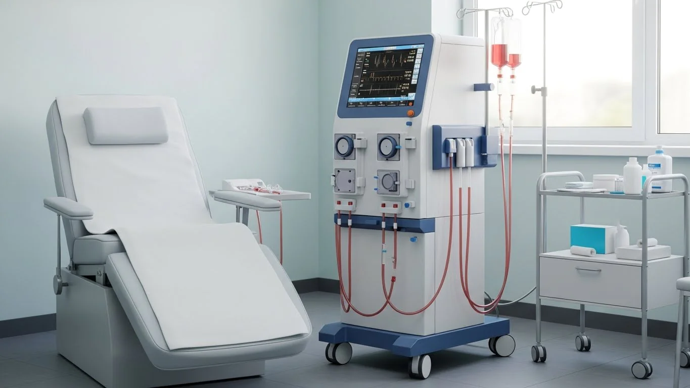 dialysis machine in a clinic or hospital